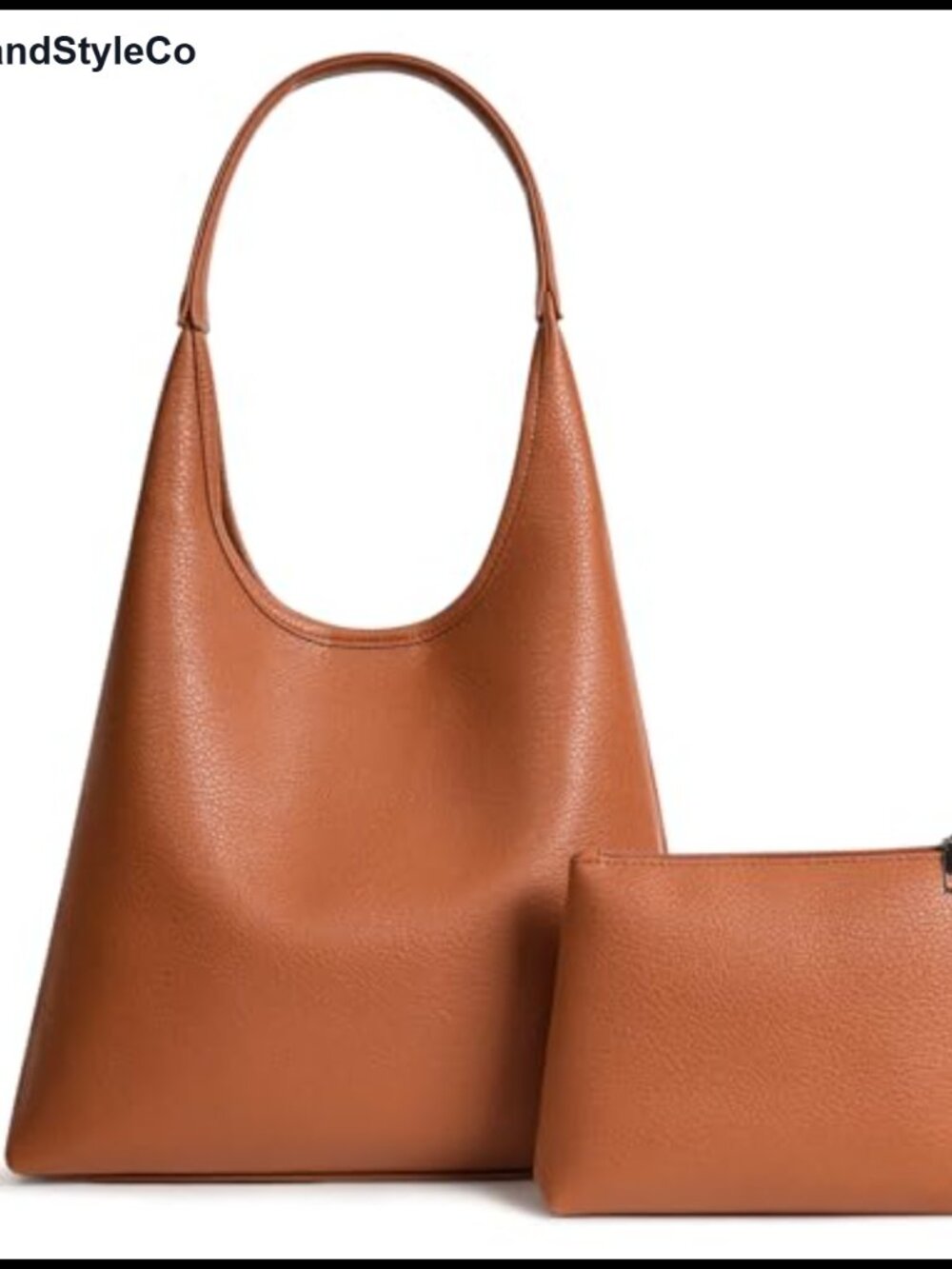 Large Slouchy Hobo Bag Faux Leather 2-Piece Purse Set Fits Laptop